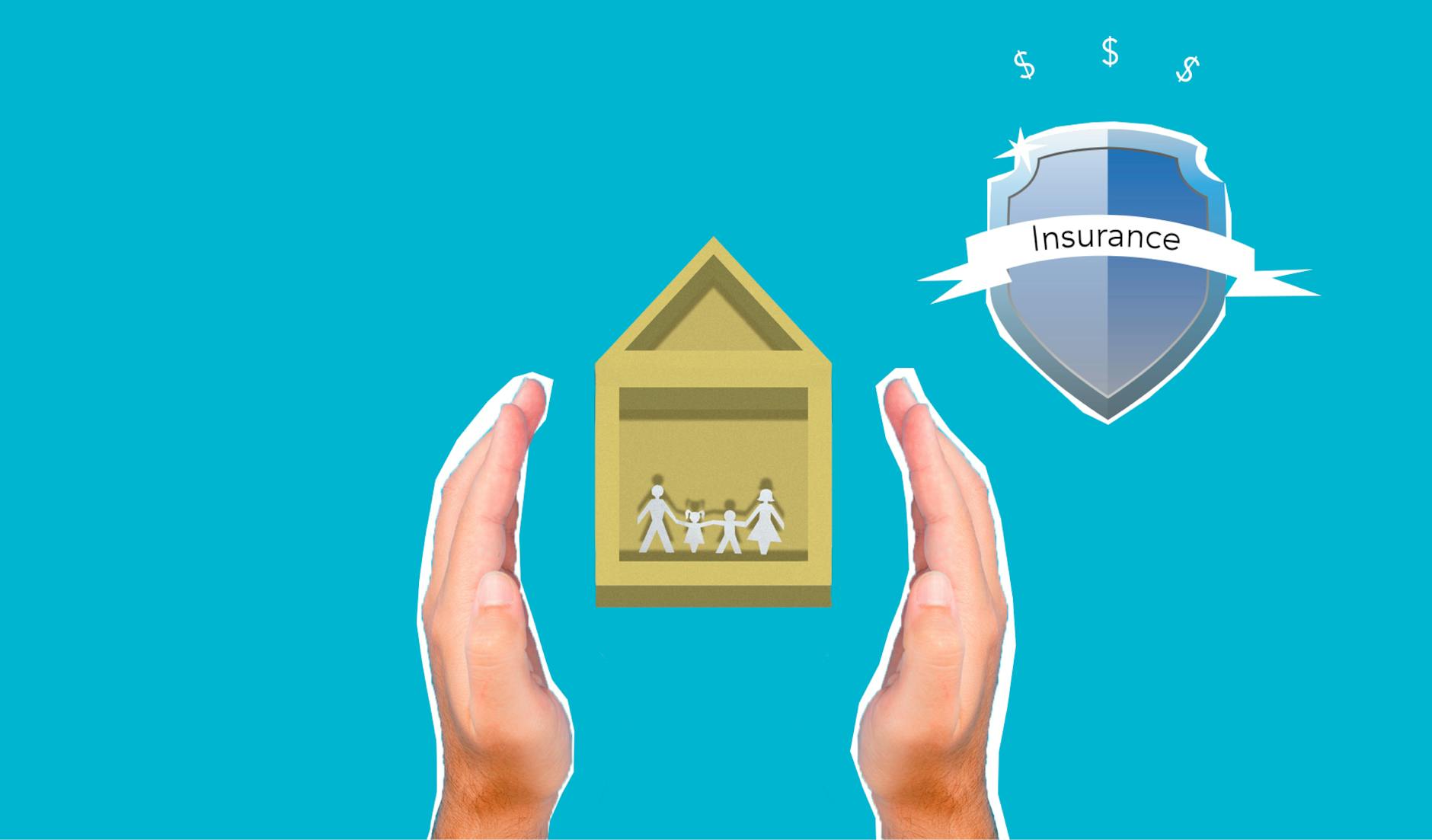 A home coverage visual showing protection and exclusions